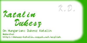 katalin dukesz business card